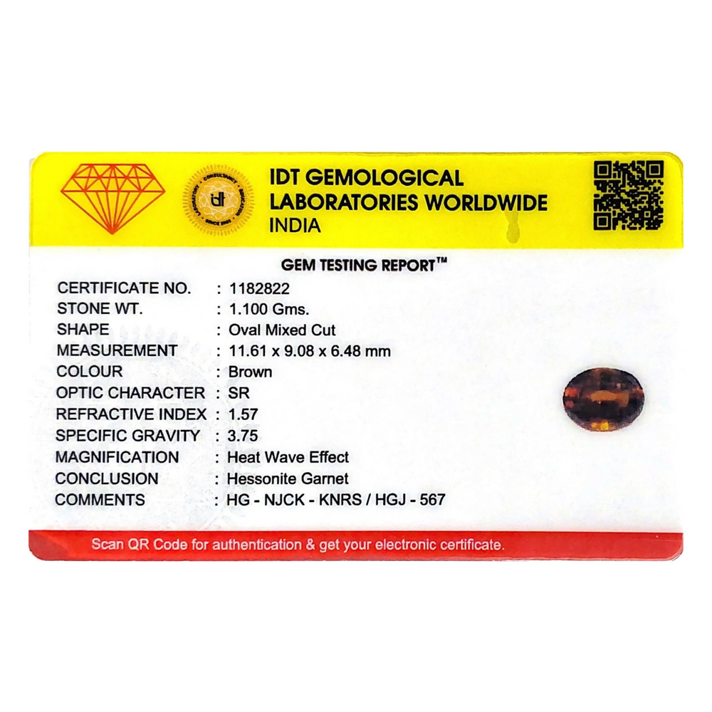 Hessonite (Gomed) - 5.5 Carat - Pramogh