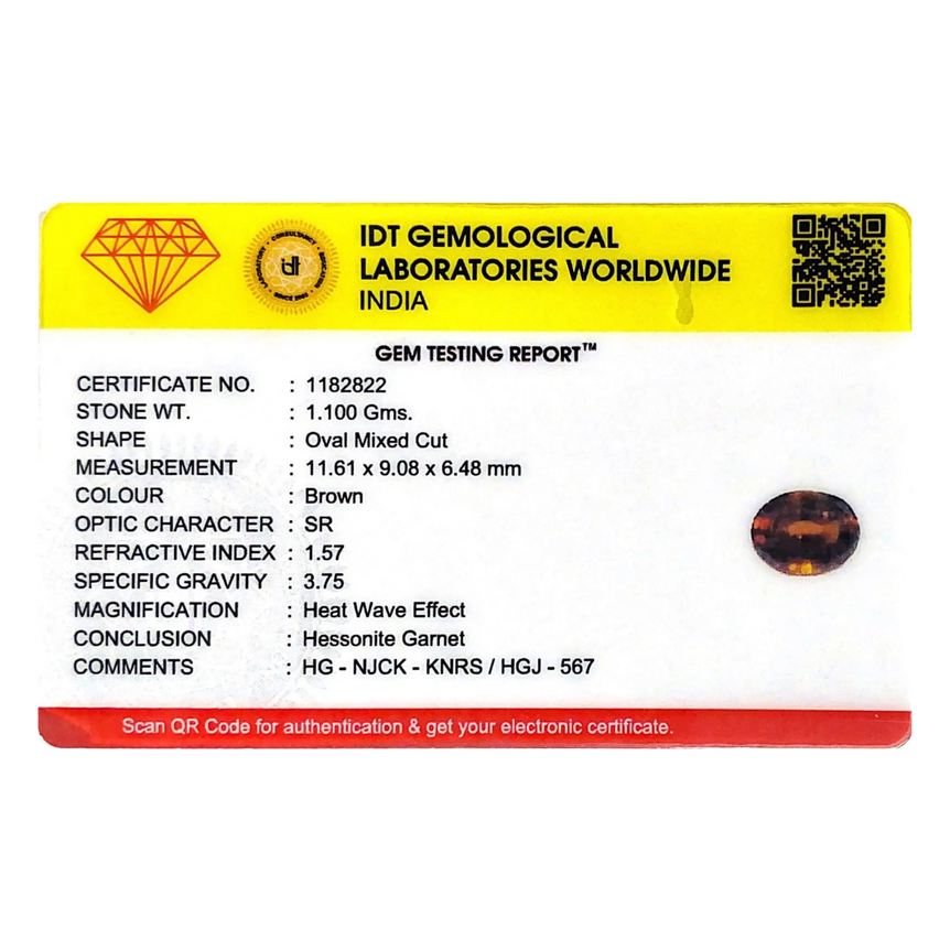 Hessonite (Gomed) - 5.5 Carat - Pramogh
