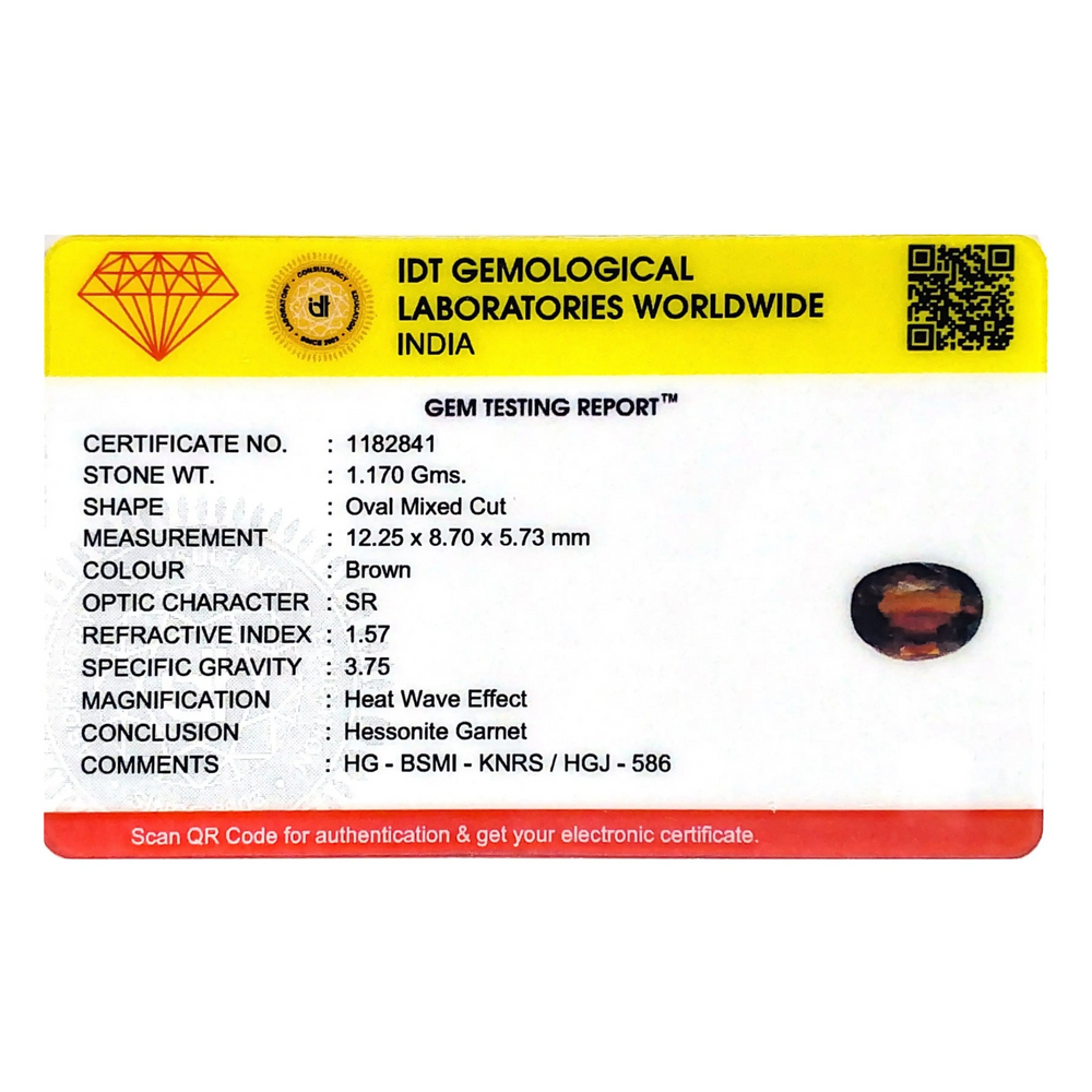 Hessonite (Gomed) - 5.85 Carat - Pramogh