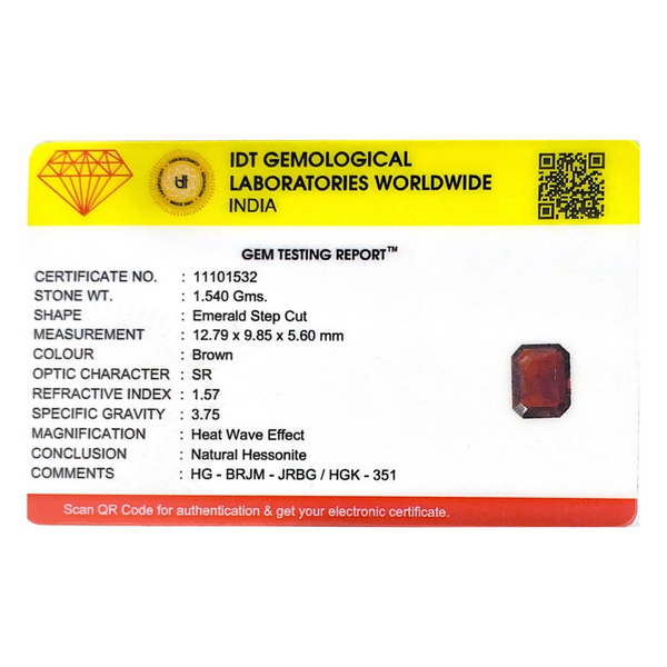 Hessonite (Gomed) - 7.7 Carat