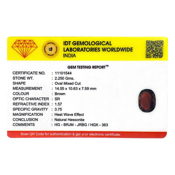 Hessonite (Gomed) - 11.25 Carat
