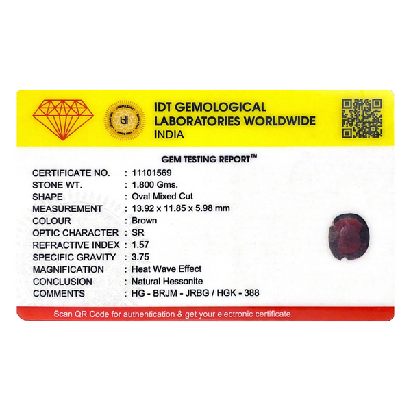 Hessonite (Gomed) - 9 Carat
