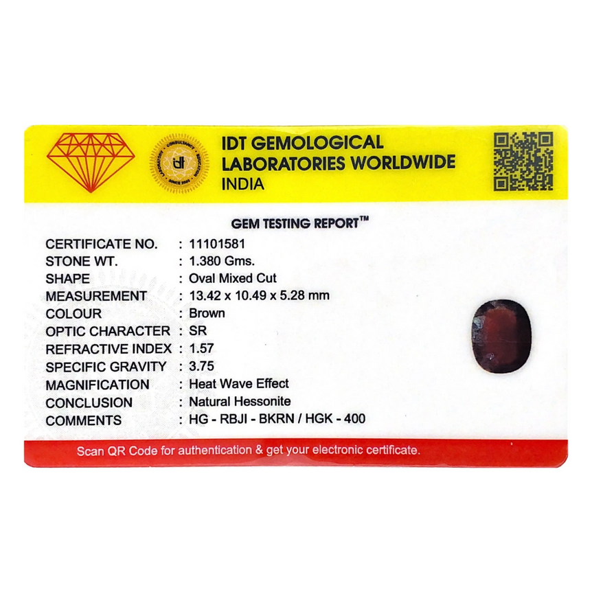 Hessonite (Gomed) - 6.9 Carat