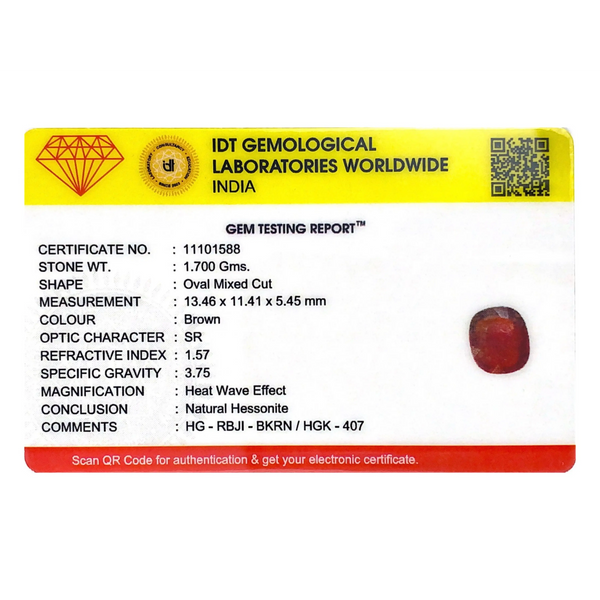 Hessonite (Gomed) - 8.5 Carat