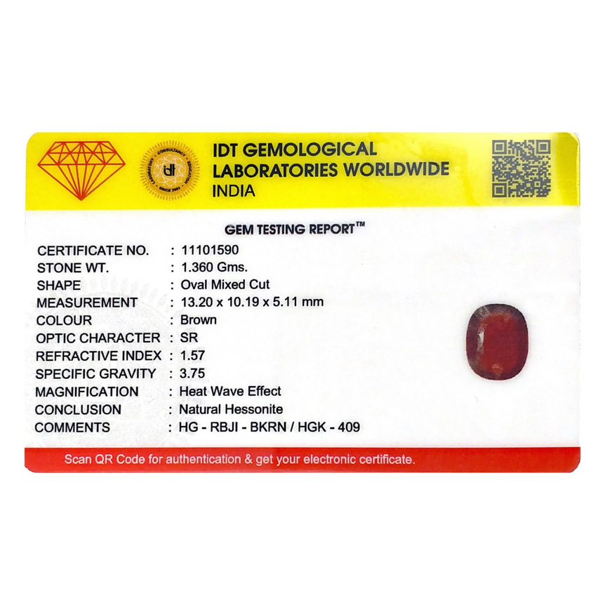 Hessonite (Gomed) - 6.8 Carat