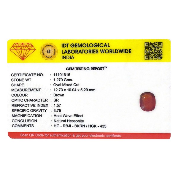 Hessonite (Gomed) - 6.35 Carat