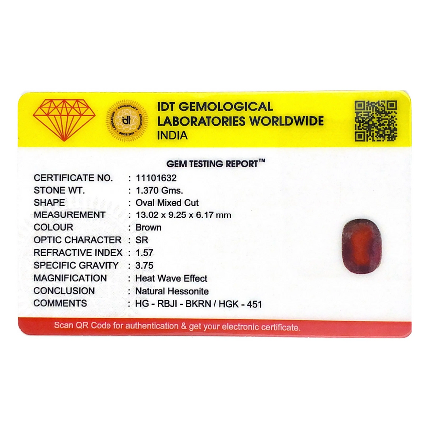 Hessonite (Gomed) - 6.85 Carat