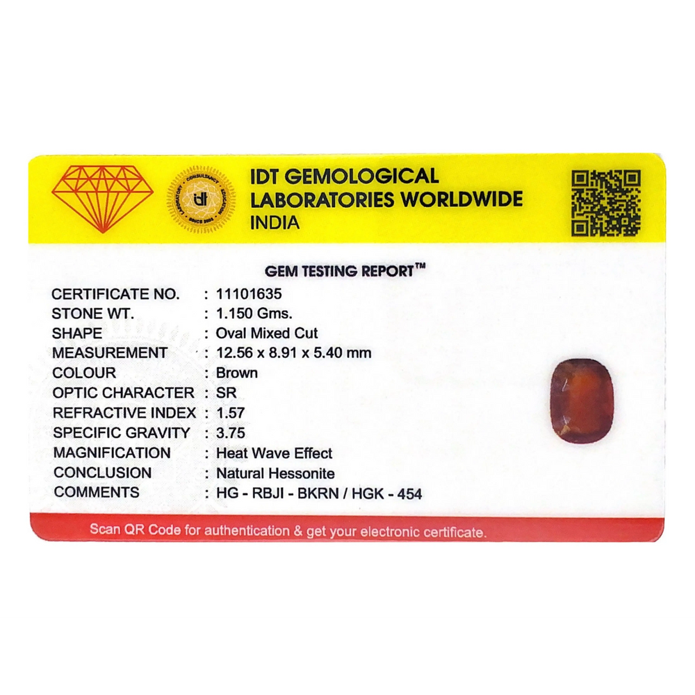 Hessonite (Gomed) - 5.75 Carat