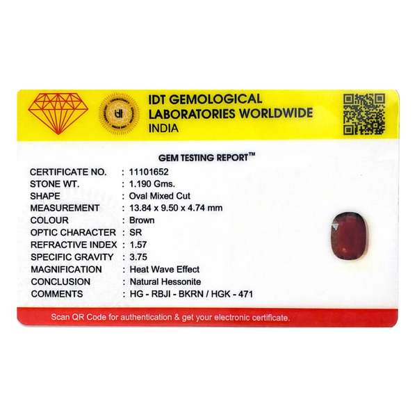 Hessonite (Gomed) - 5.95 Carat