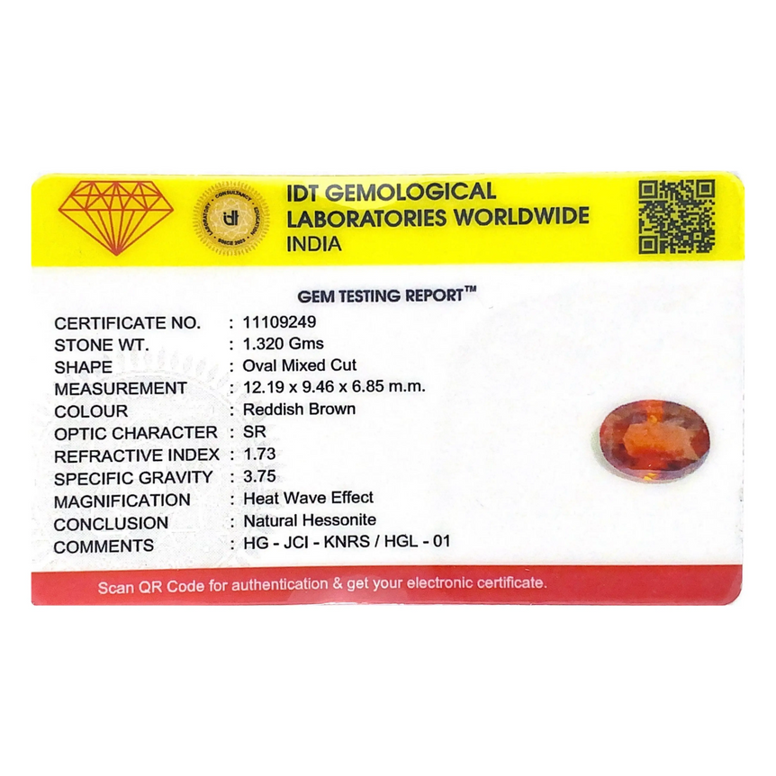Hessonite (Gomed) - 6.6 Carat
