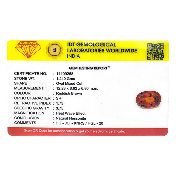 Hessonite (Gomed) - 6.2 Carat