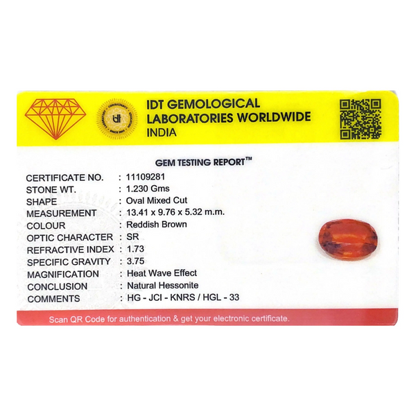 Hessonite (Gomed) - 6.15 Carat
