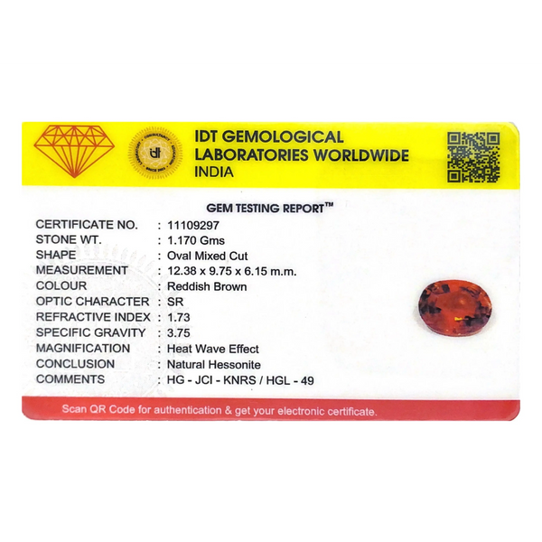 Hessonite (Gomed) - 5.85 Carat