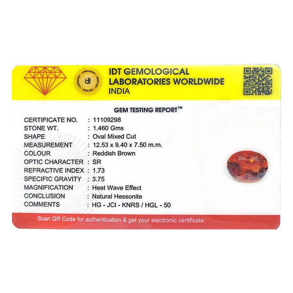 Hessonite (Gomed) - 7.3 Carat