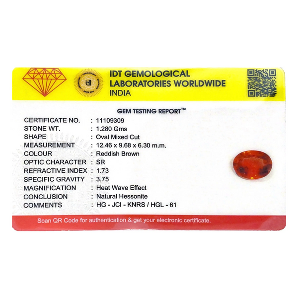 Hessonite (Gomed) - 6.4 Carat