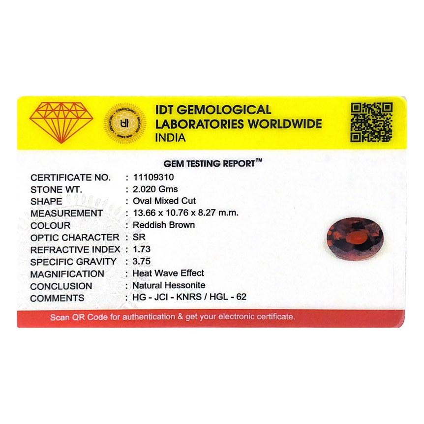 Hessonite (Gomed) - 10.1 Carat