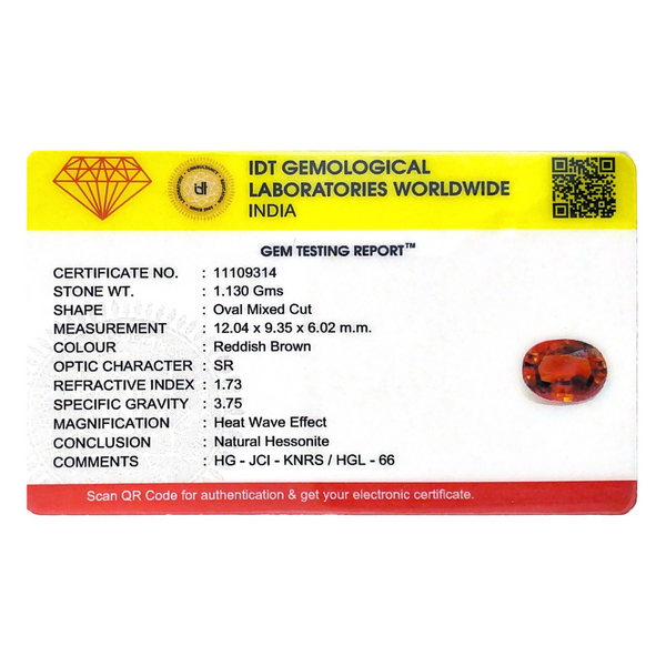 Hessonite (Gomed) - 5.65 Carat