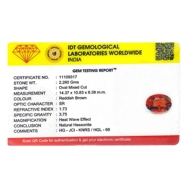 Hessonite (Gomed) - 11.3 Carat
