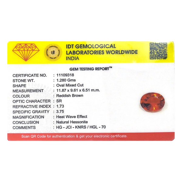 Hessonite (Gomed) - 6.4 Carat