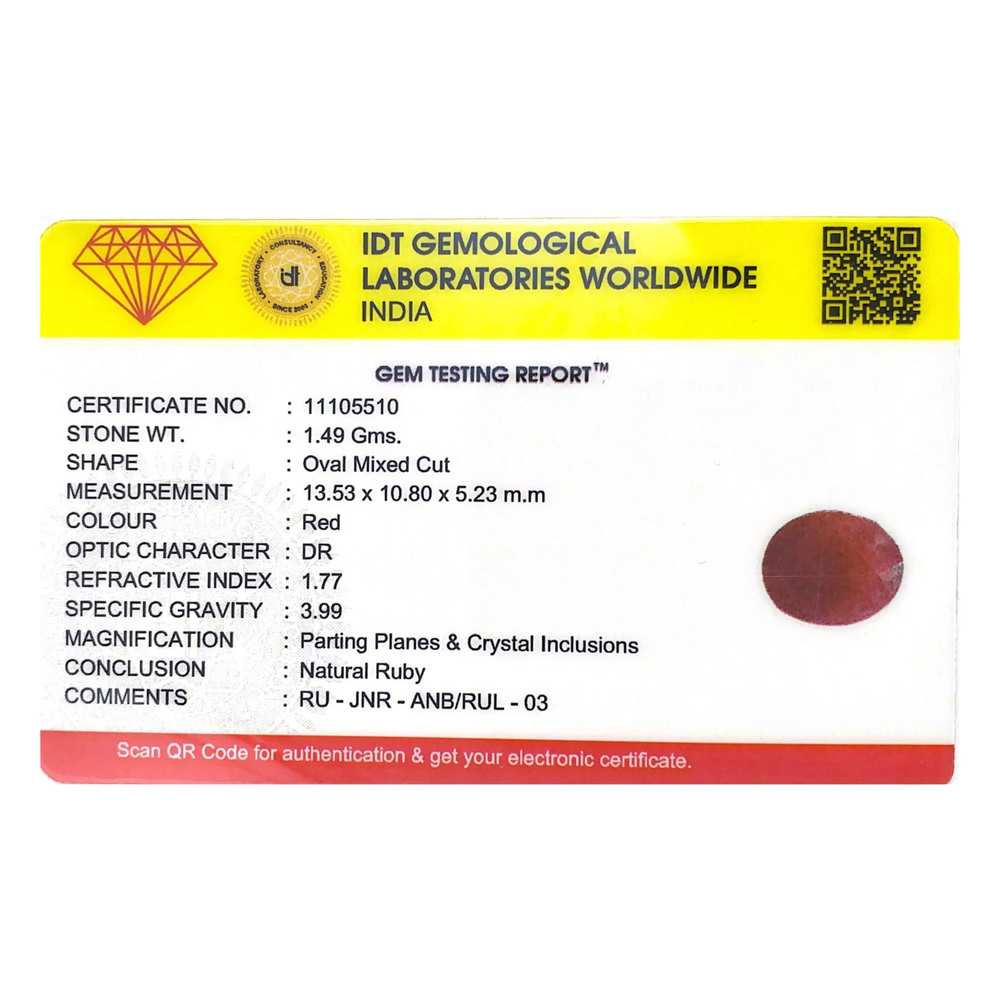 Indian Ruby - 7.45 Carat