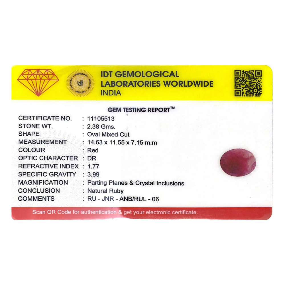 Indian Ruby - 11.9 Carat