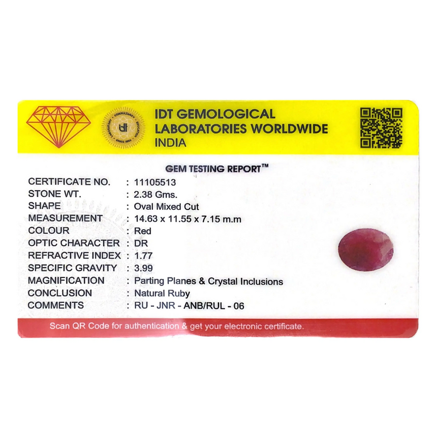 Indian Ruby - 11.9 Carat