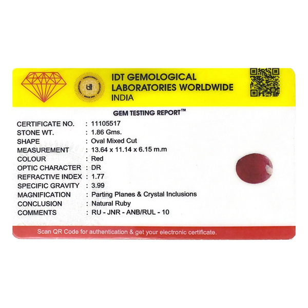 Indian Ruby - 9.3 Carat