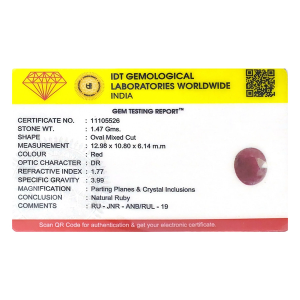 Indian Ruby - 7.35 Carat