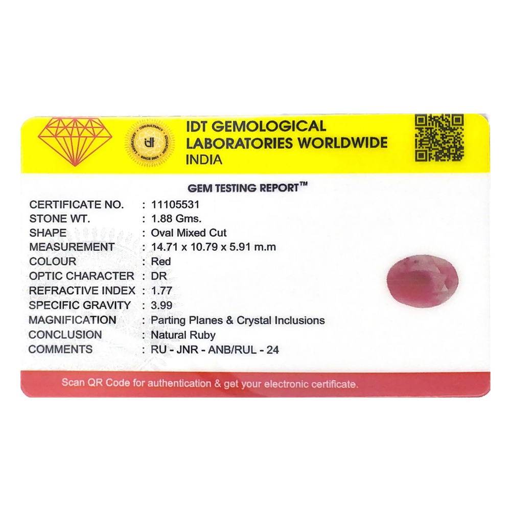 Indian Ruby - 9.4 Carat