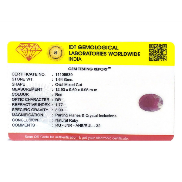 Indian Ruby - 8.2 Carat