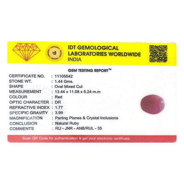 Indian Ruby - 7.2 Carat