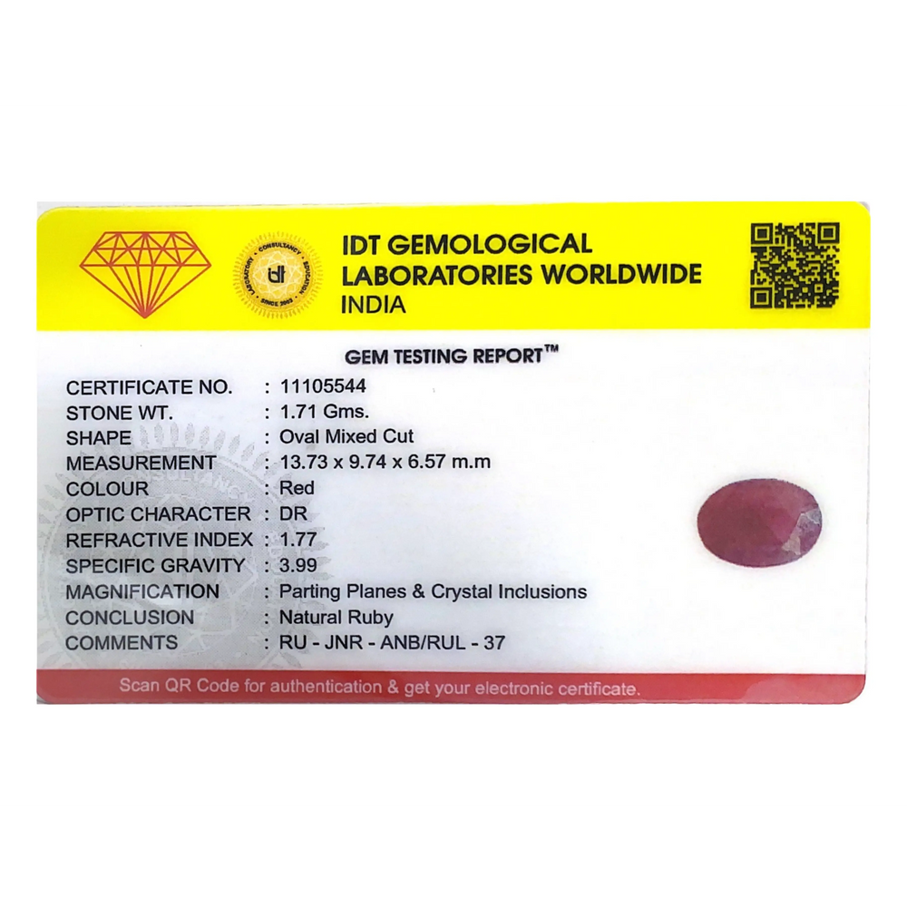 Indian Ruby - 8.55 Carat