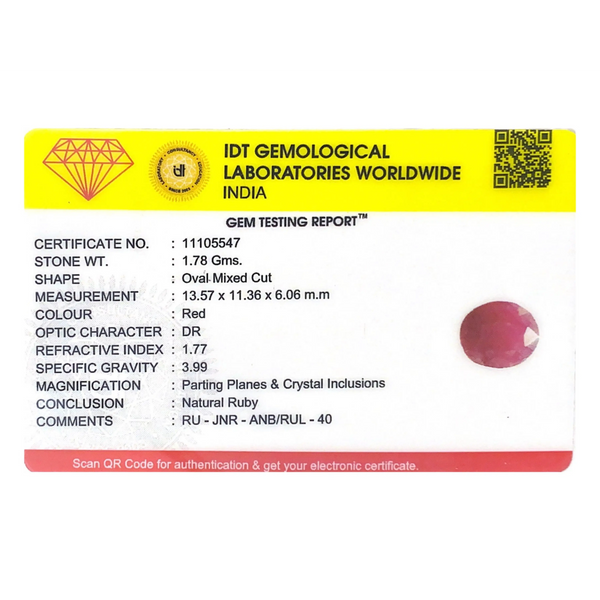 Indian Ruby - 8.9 Carat