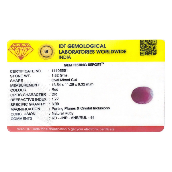 Indian Ruby - 9.1 Carat