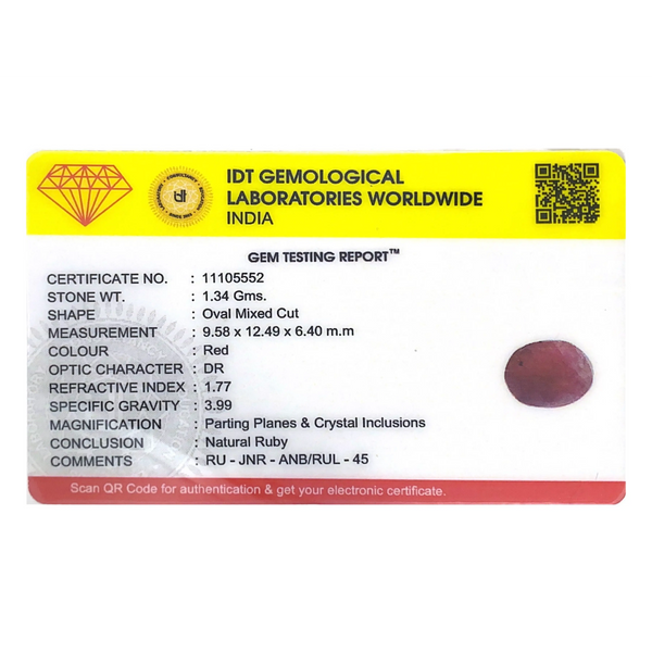 Indian Ruby - 6.7 Carat