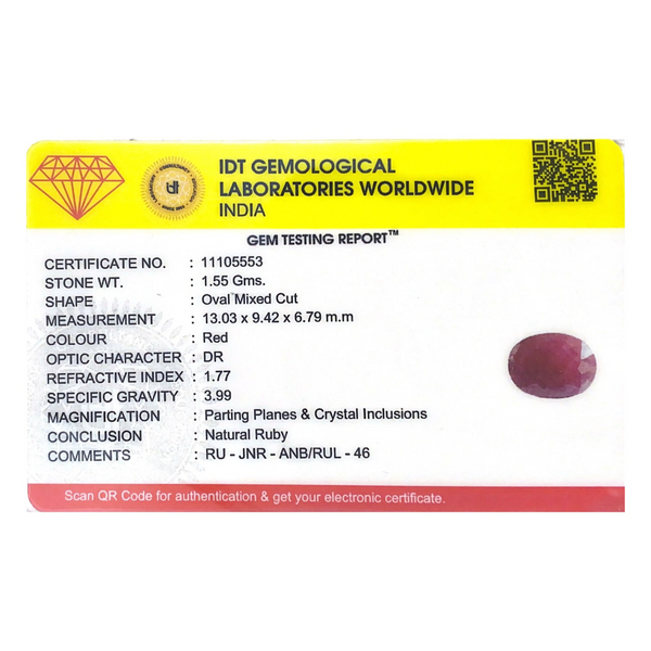 Indian Ruby - 7.75 Carat