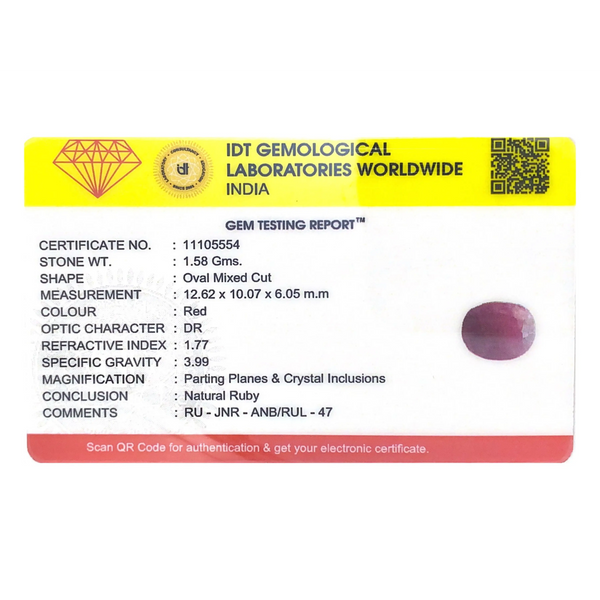 Indian Ruby - 7.9 Carat