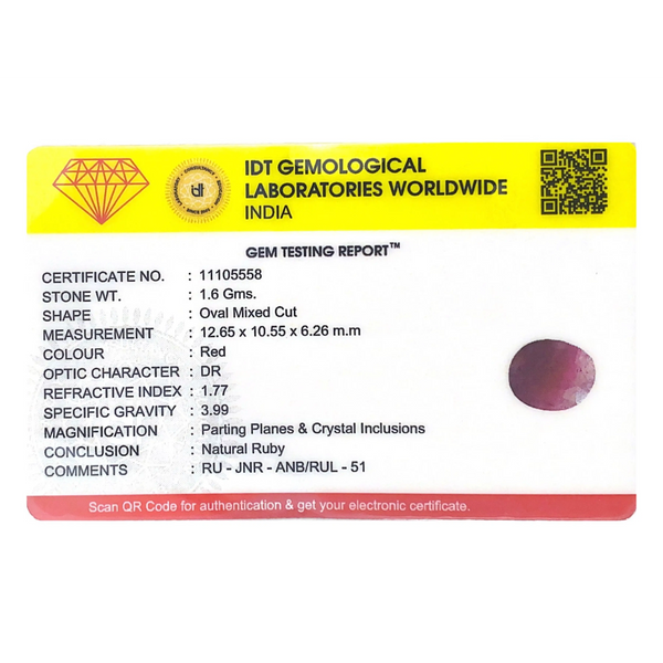 Indian Ruby - 8 Carat