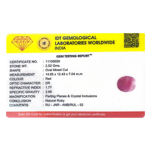 Indian Ruby - 12.6 Carat