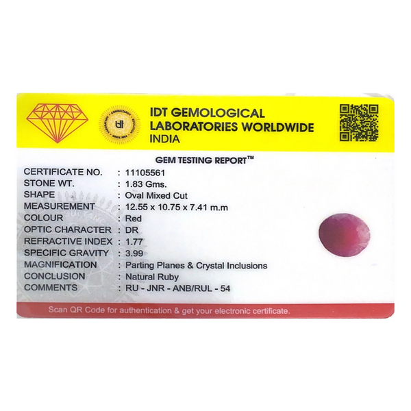 Indian Ruby - 9.15 Carat