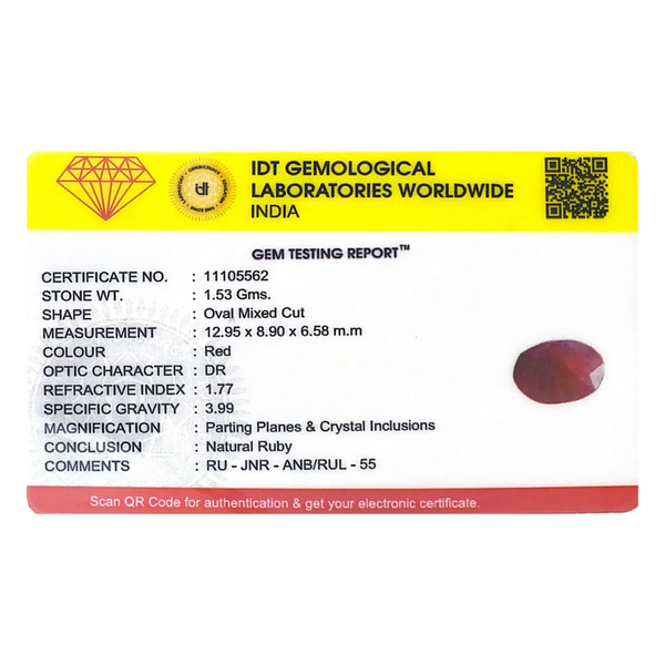 Indian Ruby - 7.65 Carat
