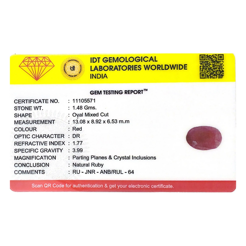 Indian Ruby - 7.4 Carat