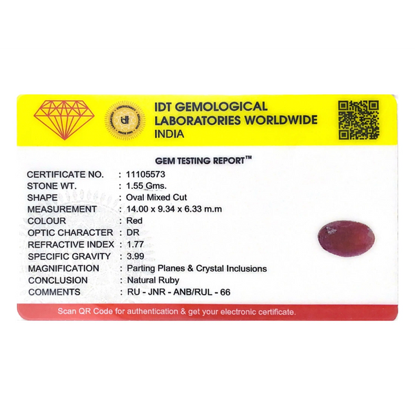 Indian Ruby - 7.75 Carat