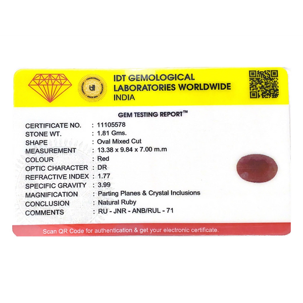Indian Ruby - 9.05 Carat