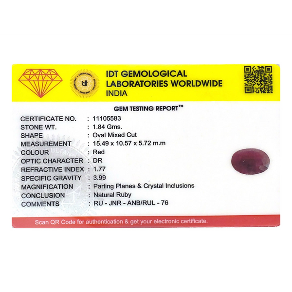 Indian Ruby - 9.2 Carat