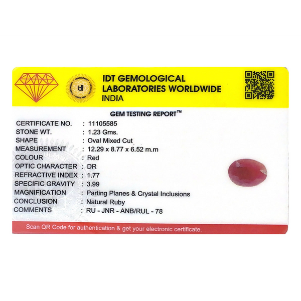 Indian Ruby - 6.15 Carat