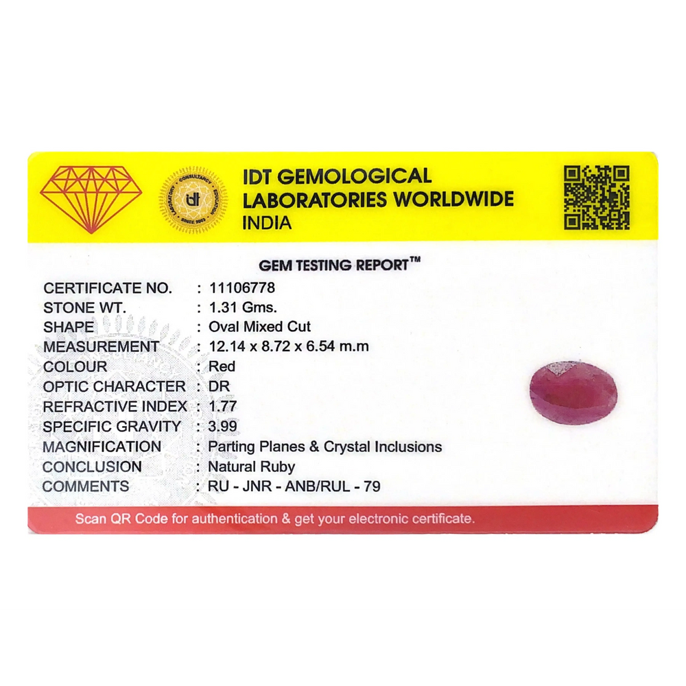 Indian Ruby - 6.55 Carat