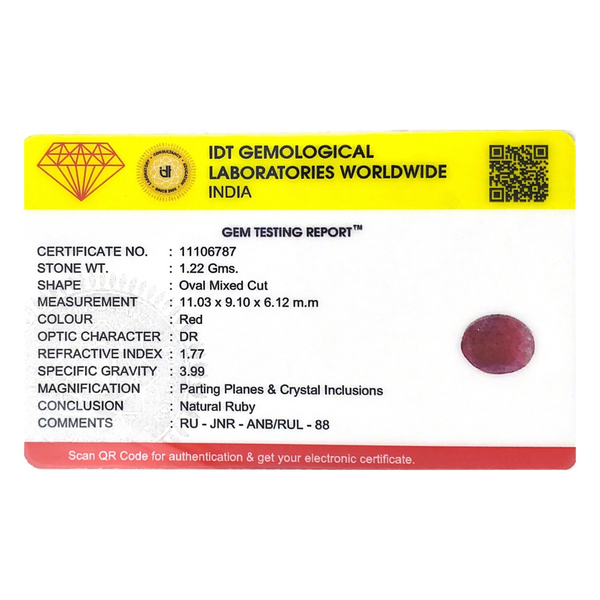 Indian Ruby - 6.1 Carat