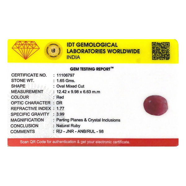 Indian Ruby - 8.25 Carat