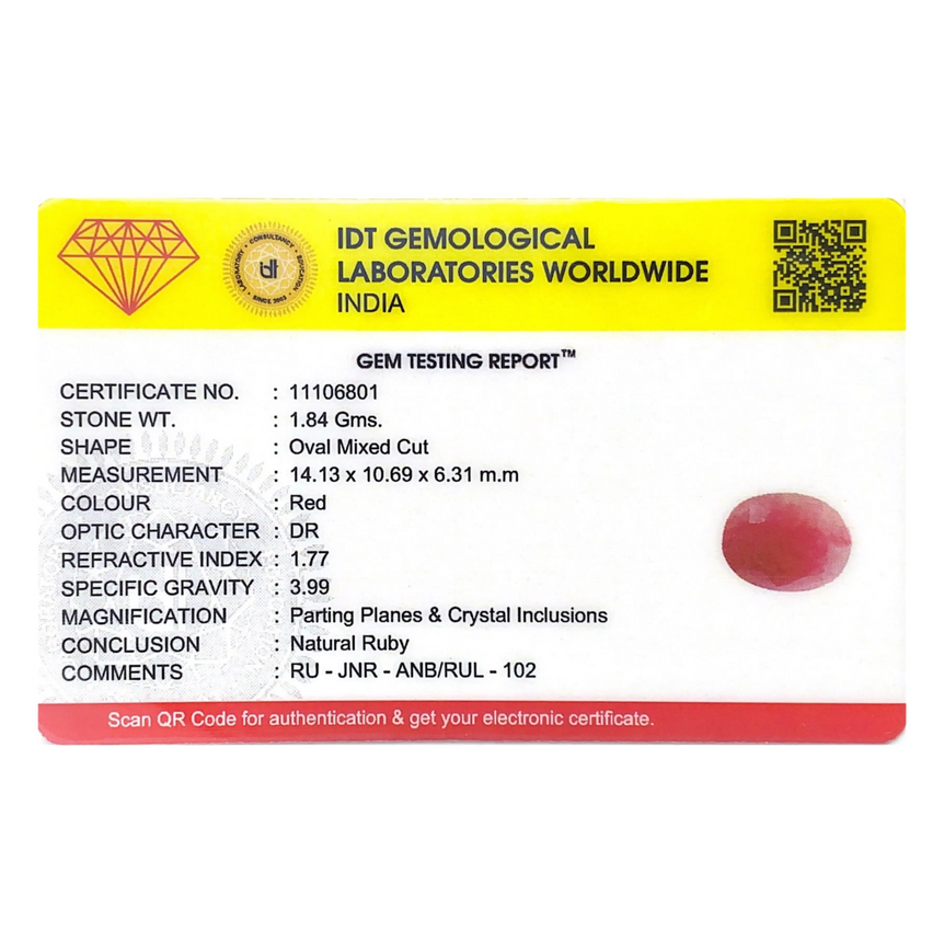 Indian Ruby - 9.2 Carat